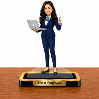 Personalized Female Caricature Award Standee – Appreciation & Achievements