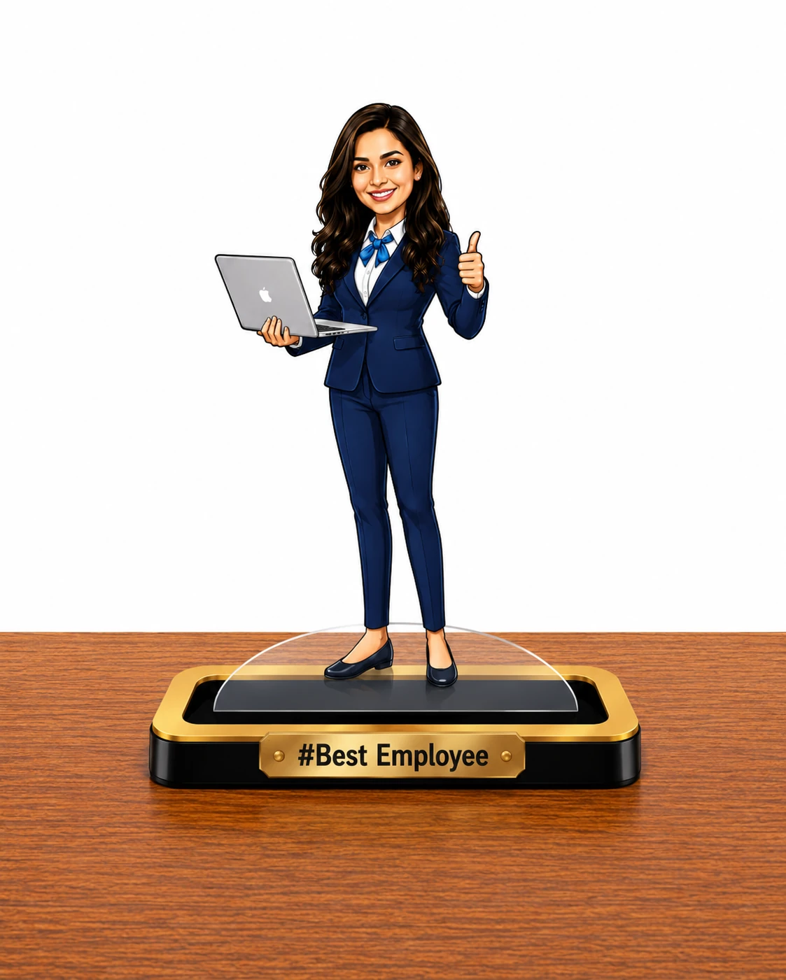 Personalized Female Caricature Award Standee – Appreciation & Achievements