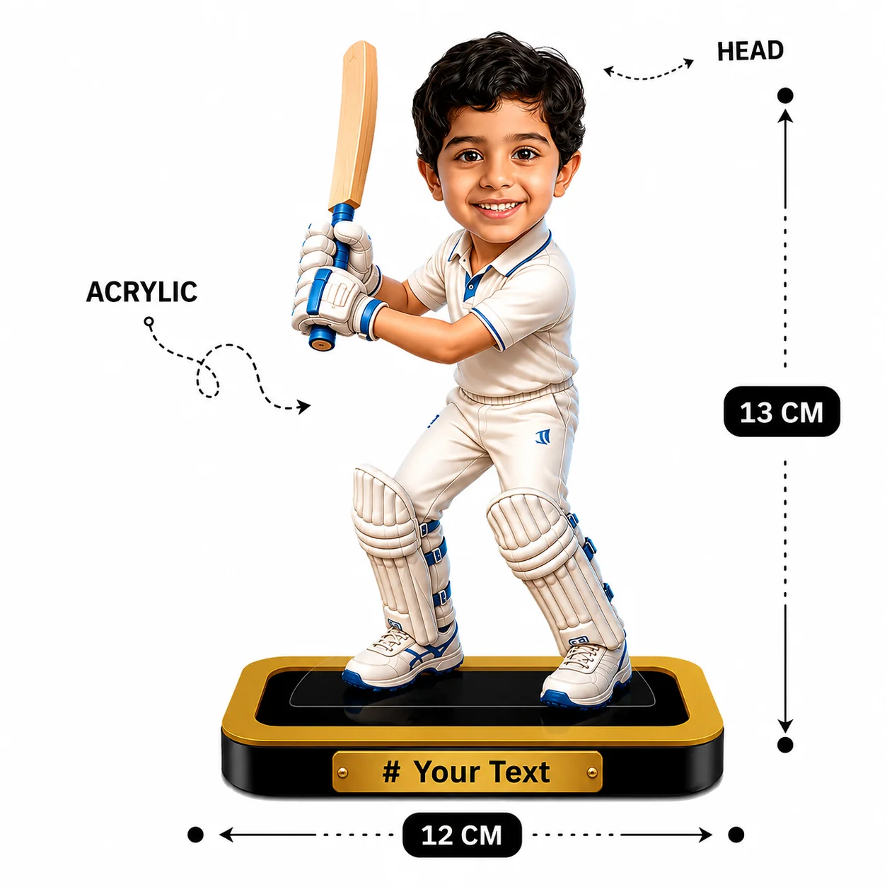 Personalized Celebrity Cricketer Caricature – Custom Cricket Fan Gift - Image 3