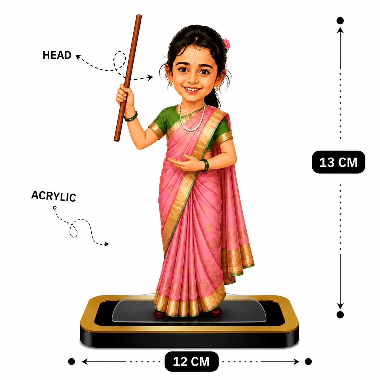 Personalized Kid Teacher Caricature – Custom Mini Teacher Standee Gift - Image 3