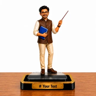 Personalized Male Teacher Caricature Standee – Teacher Appreciation Gift
