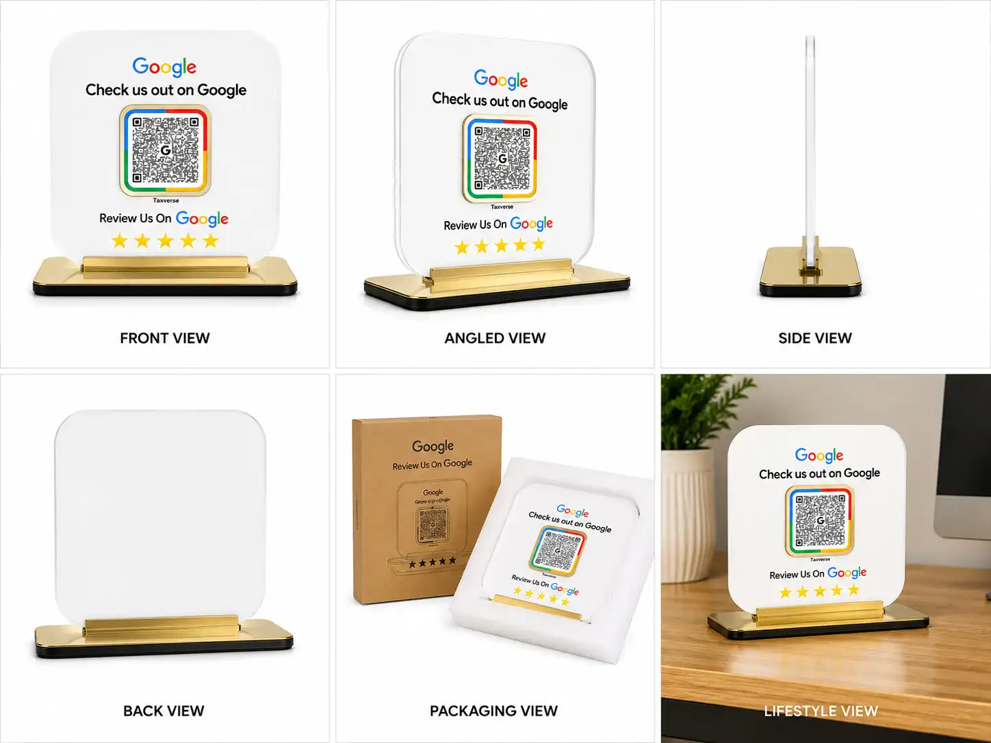 Custom Acrylic Google Review Stand with QR codes - Image 2