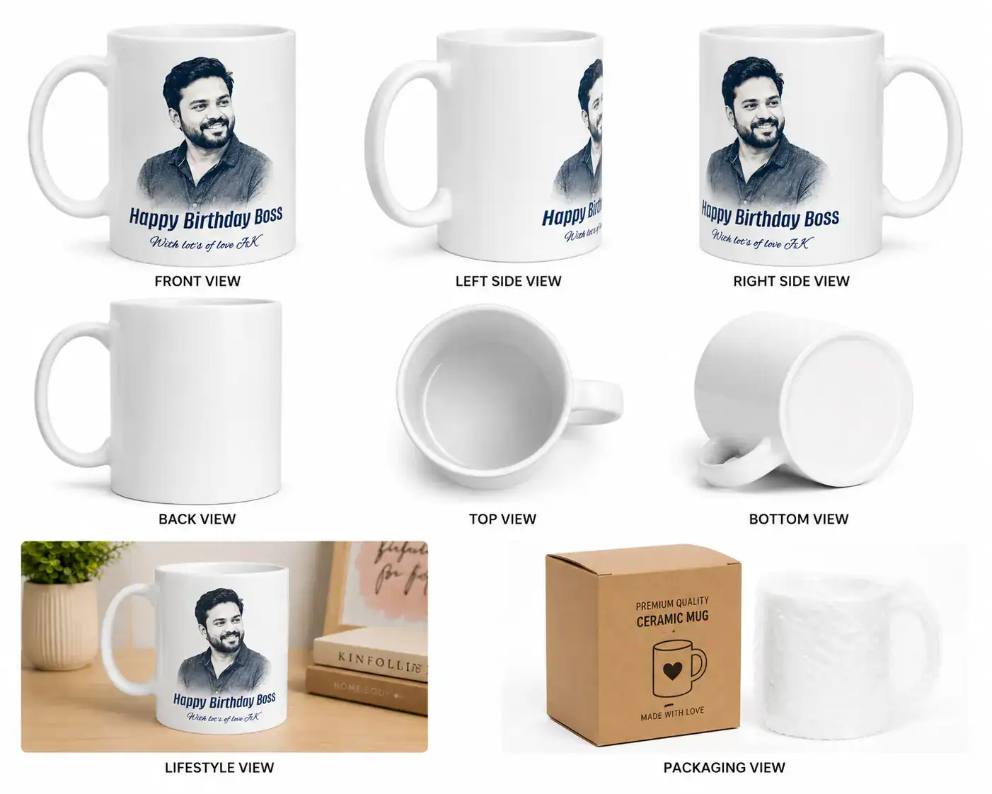 Customized Personalized Photo & Text Printed Cup - Image 2