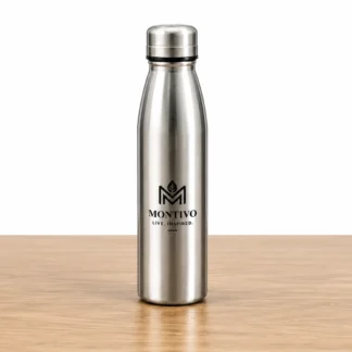 Stainless Steel Water Bottle with Custom Logo and Text