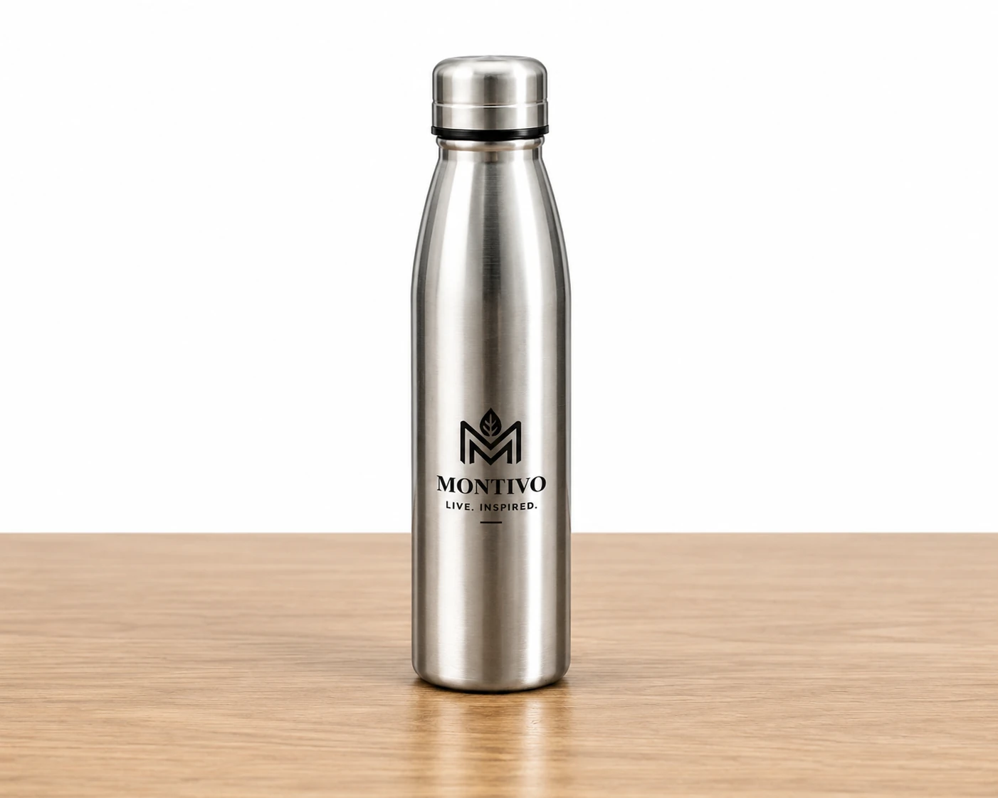 Stainless Steel Water Bottle with Custom Logo and Text